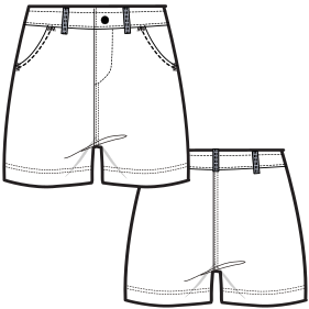 Fashion sewing patterns for Bermudas 8020